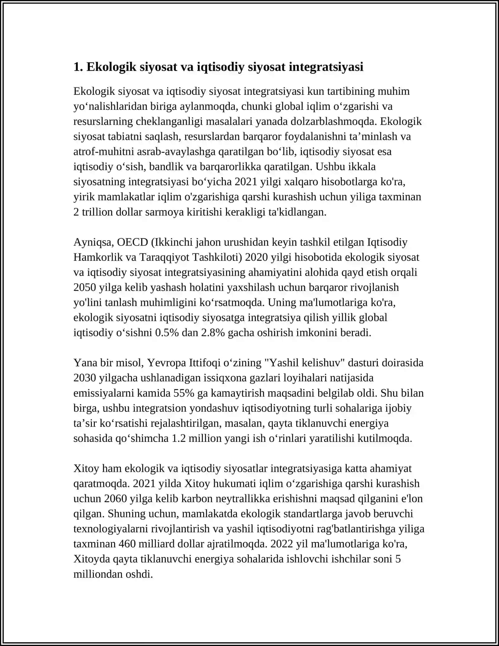 TURLI DARAJADAGI EKOLOGIK VA IQTISODIY SIYOSATNI AMALGA OSHIRISH MEXANIZMLARI 4