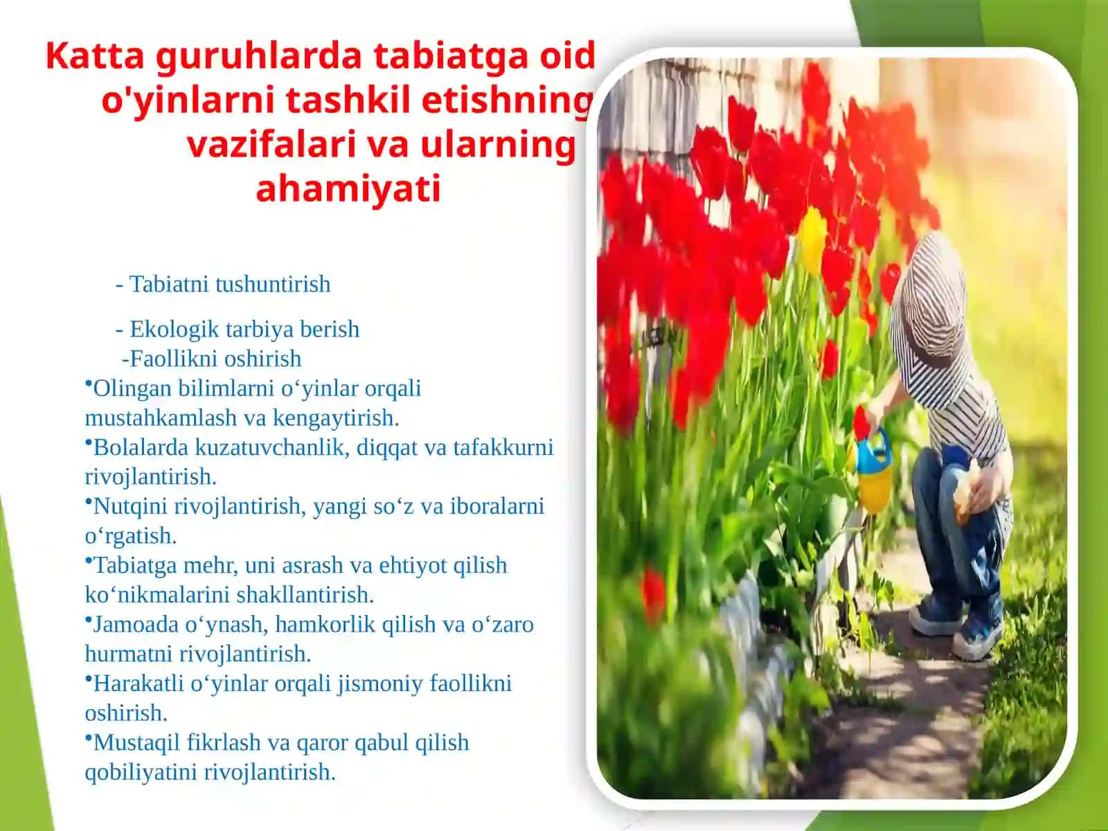 Kattaguruhlardagi tabiatga oid o'yinlarni tashkiletishning mashg'ulot ishlanmalari 4