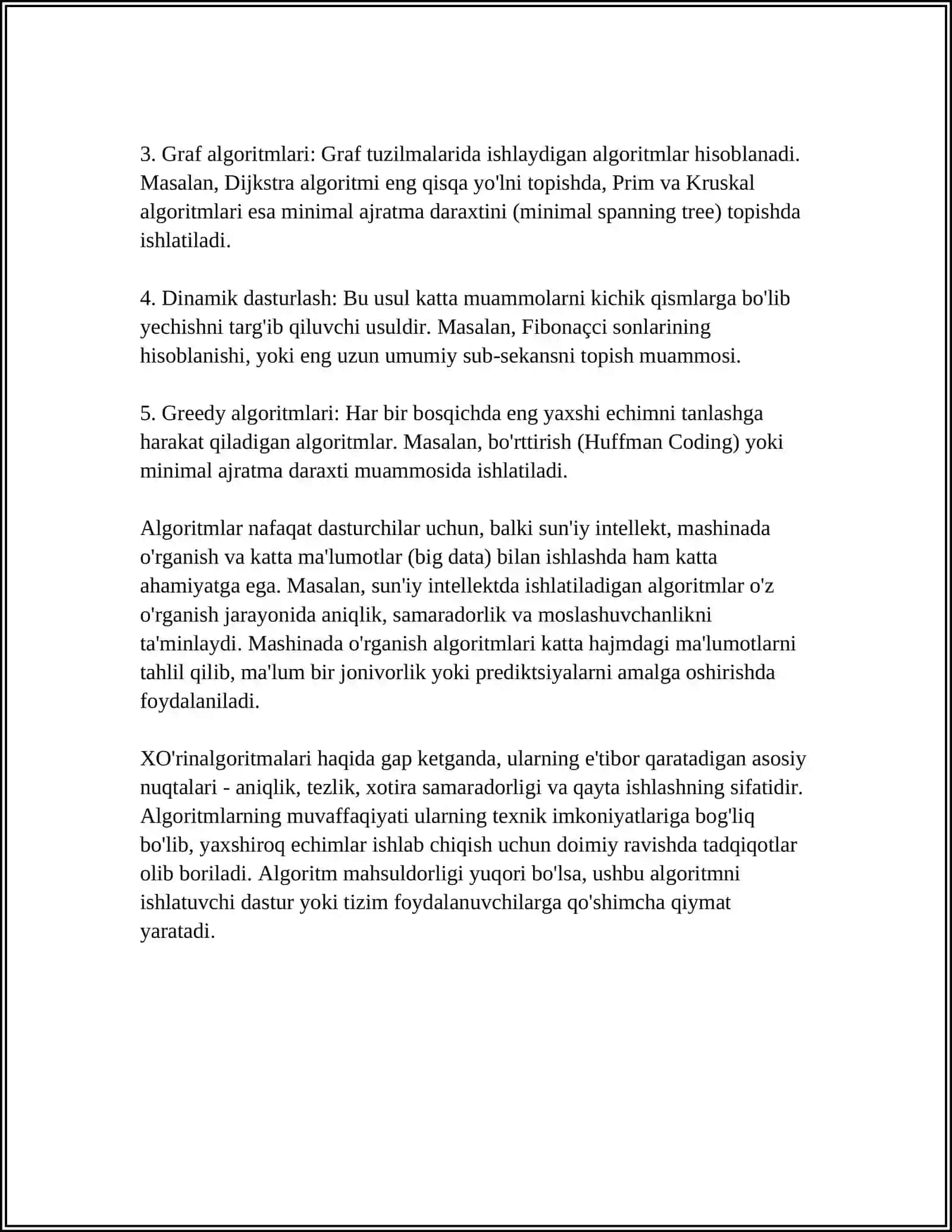 MASALARLARNING ALGARITMINI TUZISH VA SHU ALGARITIM ASOSIDA BASIC DASTURLASH TILIDA DASTUR TUZISH 4