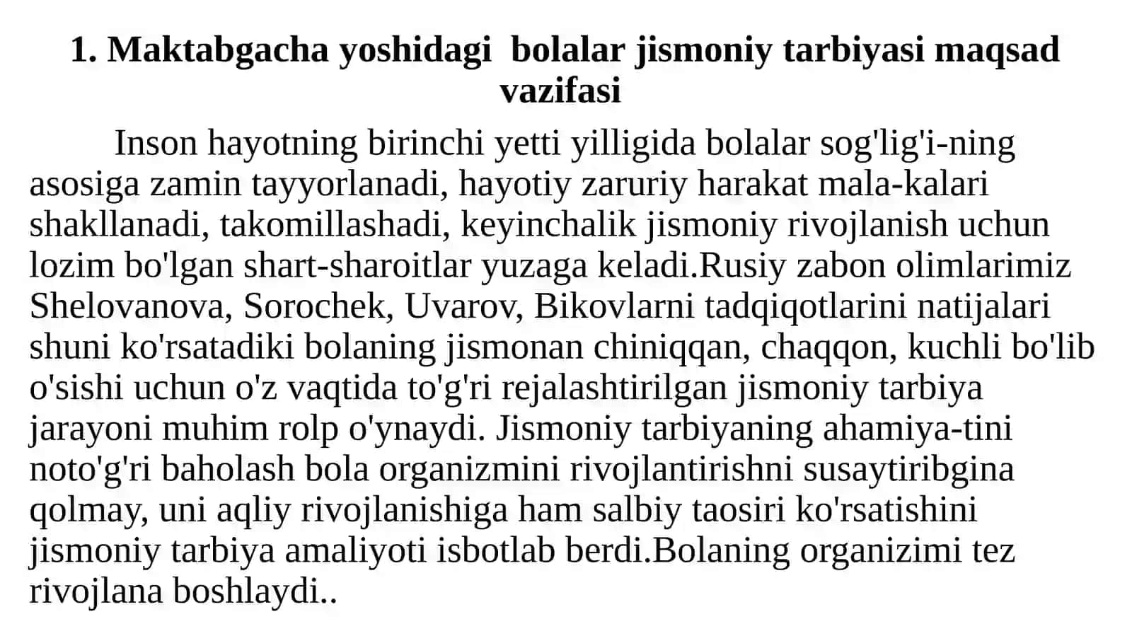 MAKTABGACHA YOSHIDAGI BOLALAR JISMONIY TARBIYASI 4