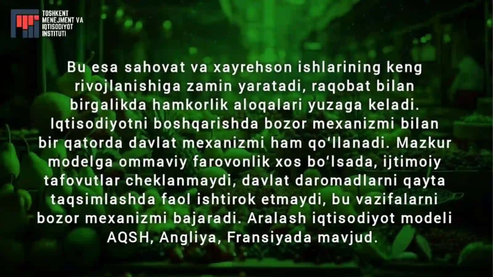 Mavzu: O'zbekiston iqtisodiyotini rivojlantirish yo'llari 4