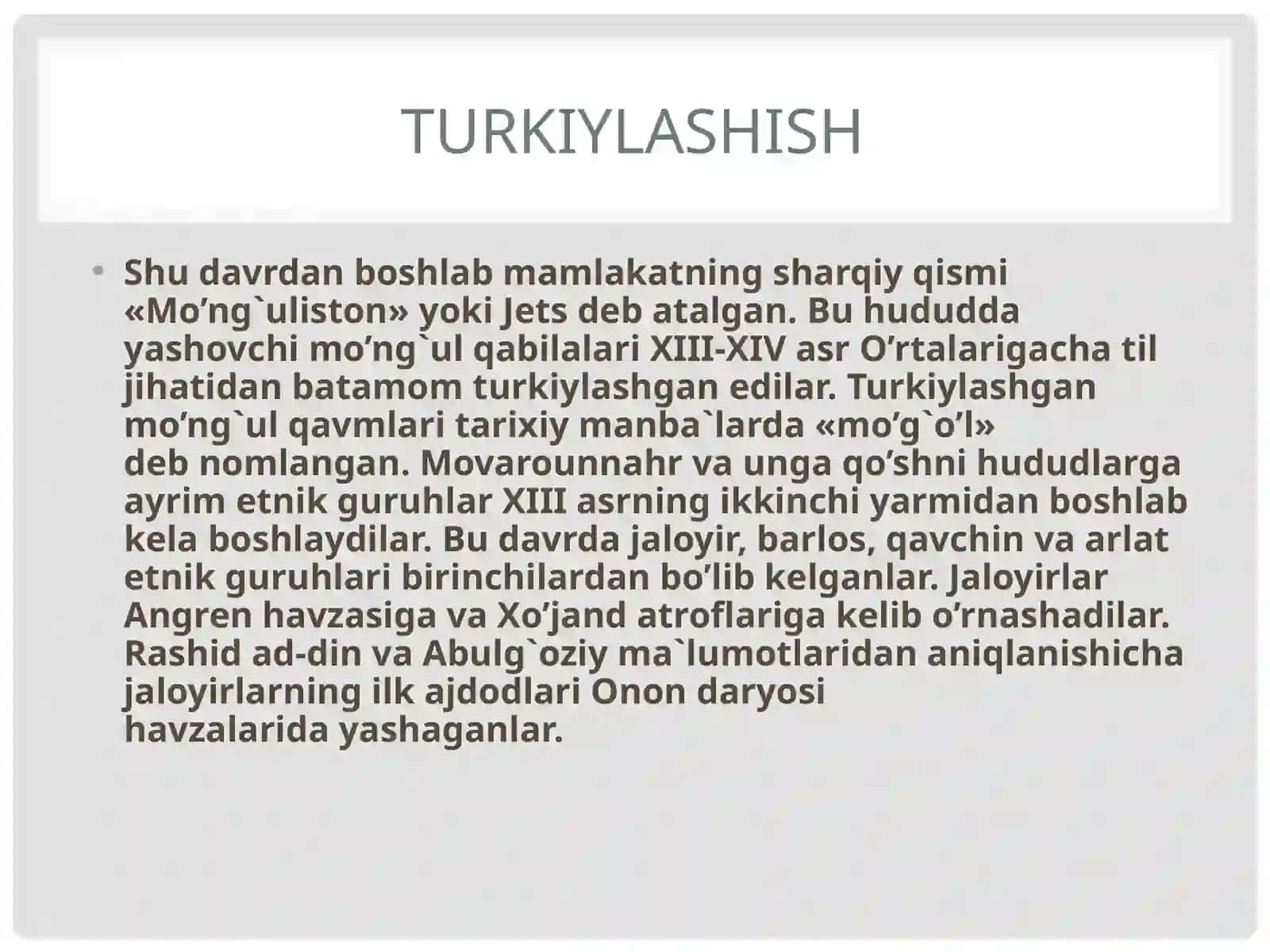 Amir Temur va Temuriylardavrida etnik jarayonlar 4