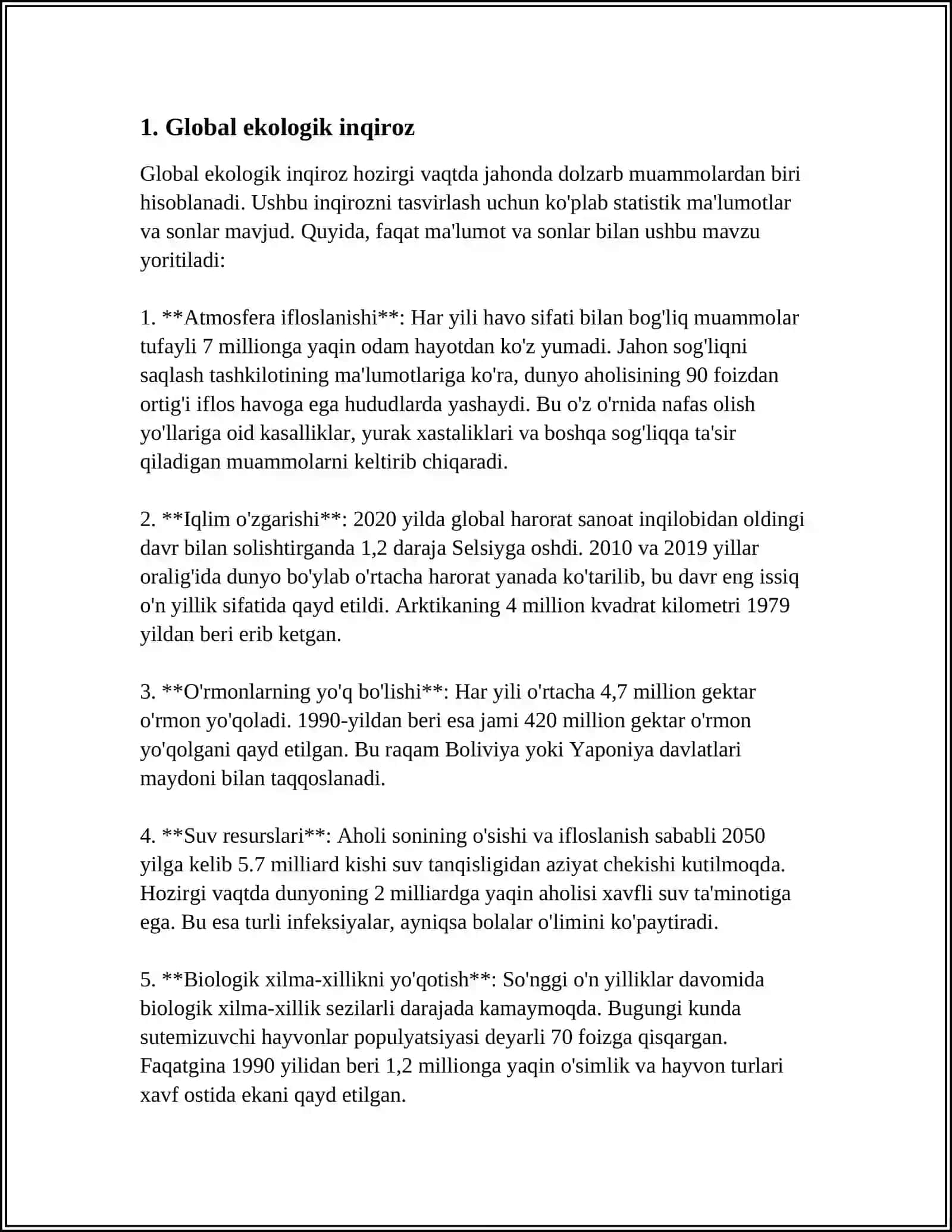 XALQARO MIQYOSDA OLIB BORILAYOTGAN ISHLAR BO'YICHA MARUZA TAYYORLASH 4