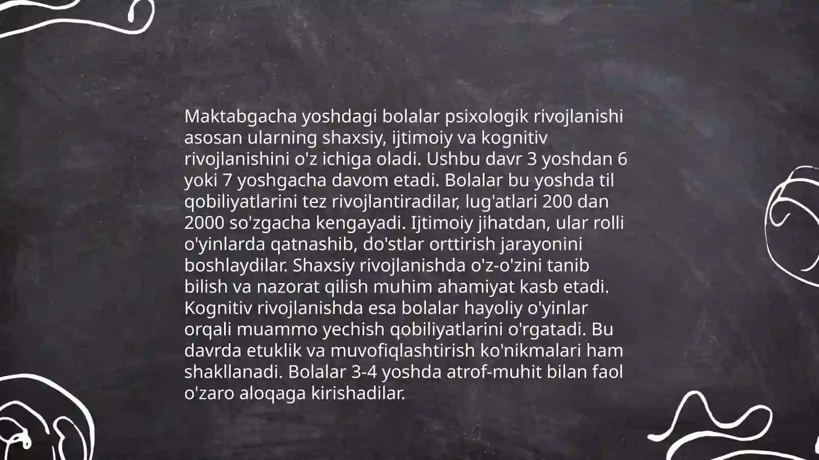 Maktabgacha yosh davrda pisixafizialogik taraqqiyotning umumiy tavsifi 4