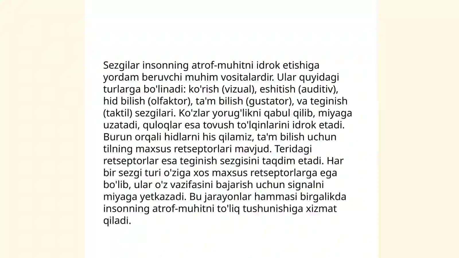 Sezgilar haqida umumiy tushuncha va uning qonuniyatlari 4