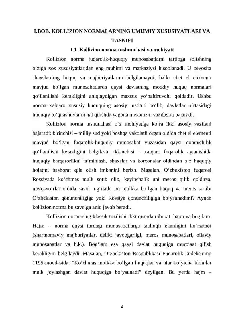 KOLLIZION NORMALARNI FUQOROLIK- HUQUQIY TARTIBGA SOLISHNING OʻZIGA XOS XUSUSIYATLARI 4