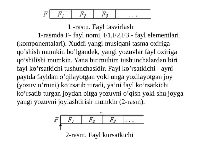 C++ tilida o‘qish - yozish funksiyalari. Fayl tushunchasi. 4