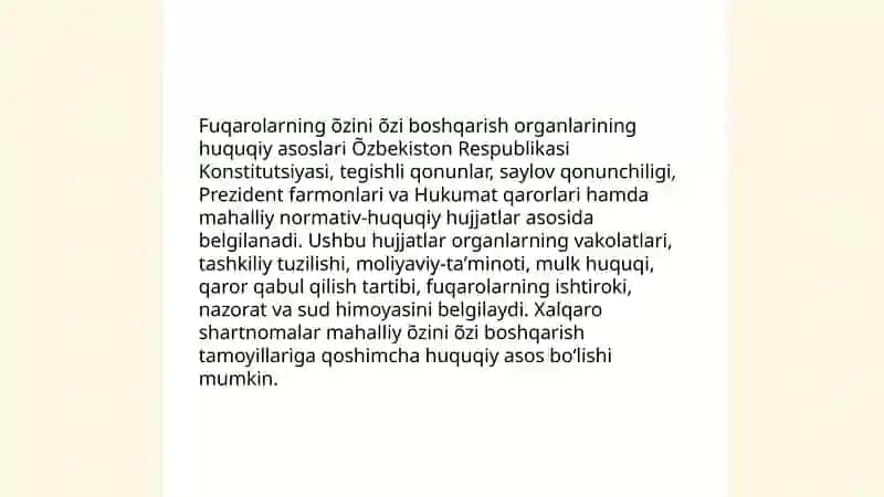 Fuqarolarning õzini õzi boshqarish organlari 4