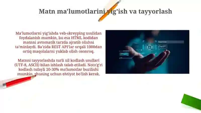 Matnli Maʼlumotlarni qayta ishlash malakalarini shakllantirish 4