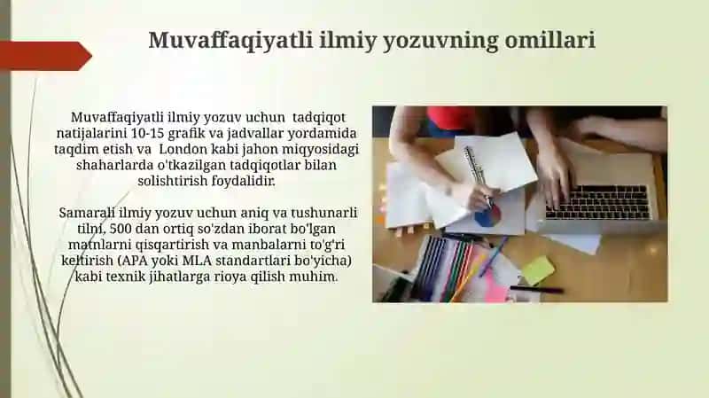 Akademik yozish va samarali amalga oshirish omillari 4
