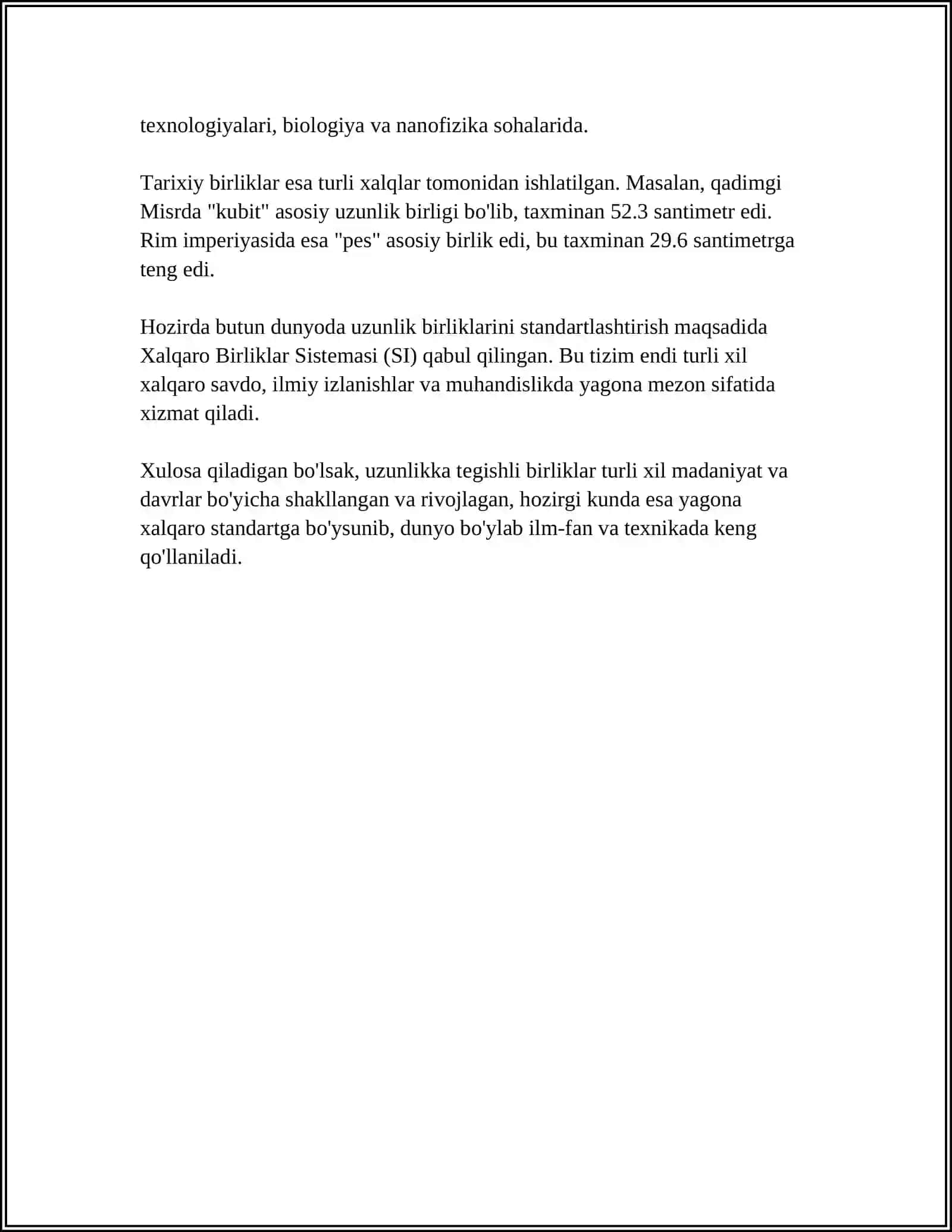 QADIMGI O'LCHOV BIRLIKLARI 4