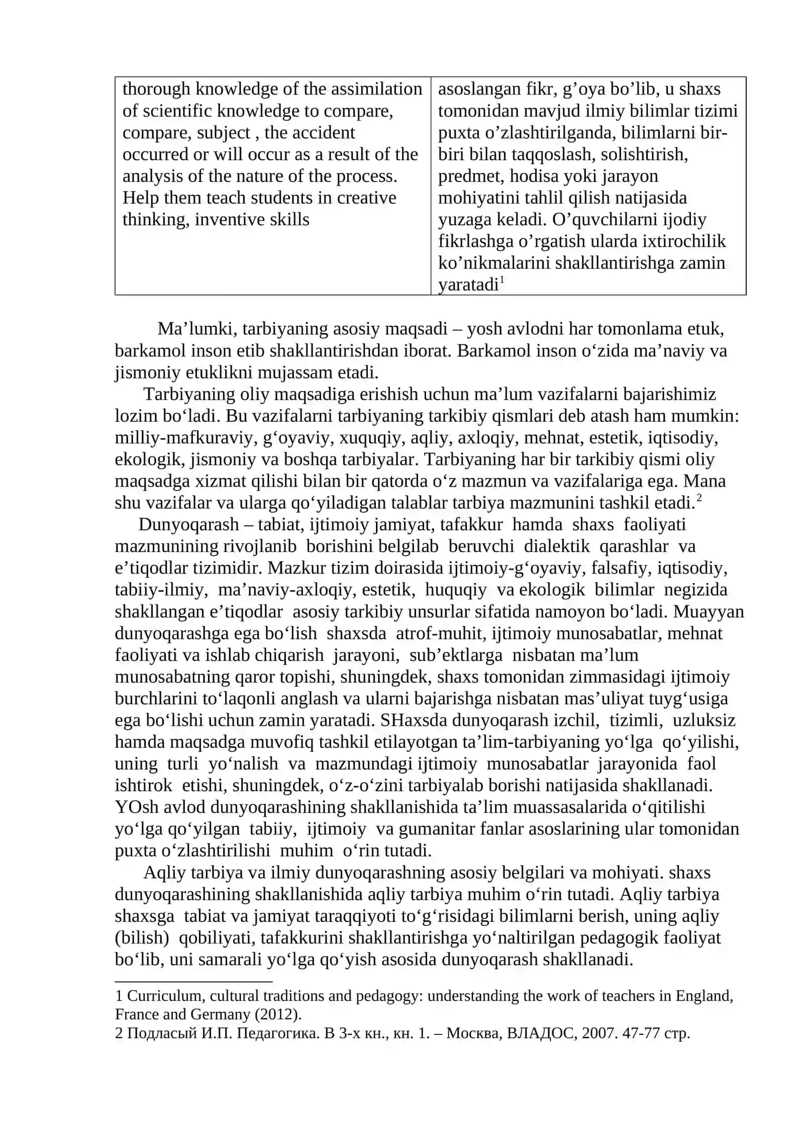 O ‘quvchilarni ilmiy dunyoqarashini shakllantirish. Aqliy tarbiya 4