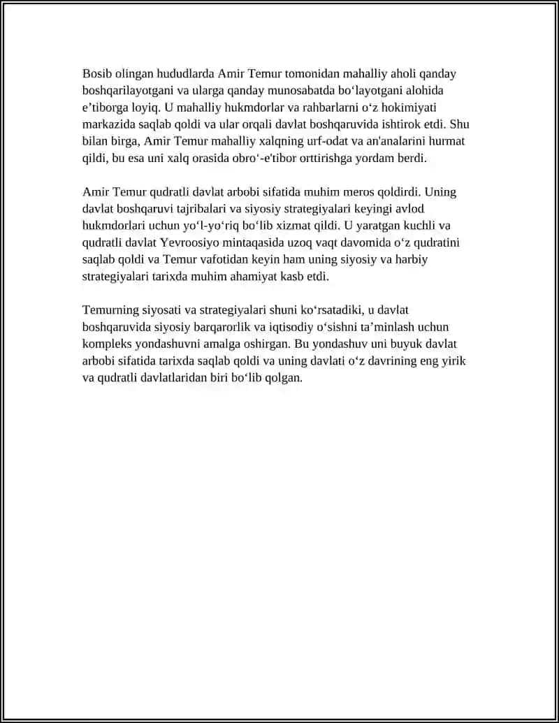 AMIR TEMUR BUYUK DAVLAT ARBOBI 4