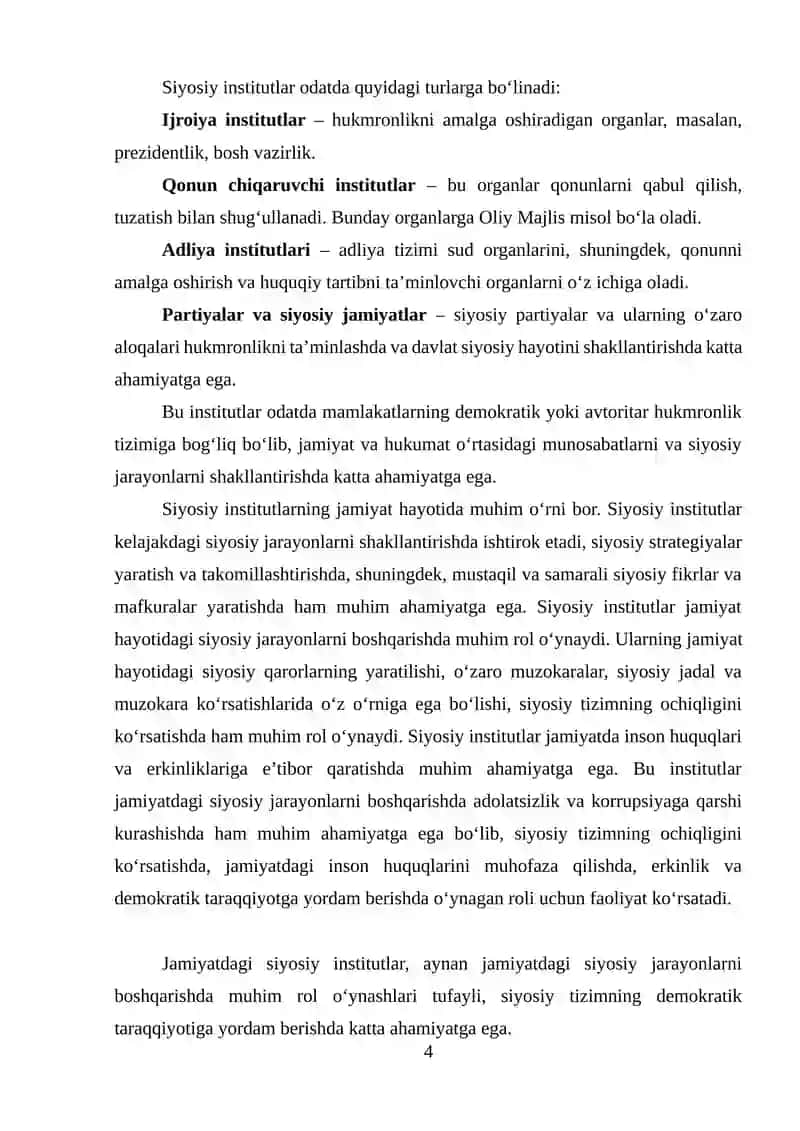 Siyosiy institutlarning turkumlashuvi hamda vazifalari 4