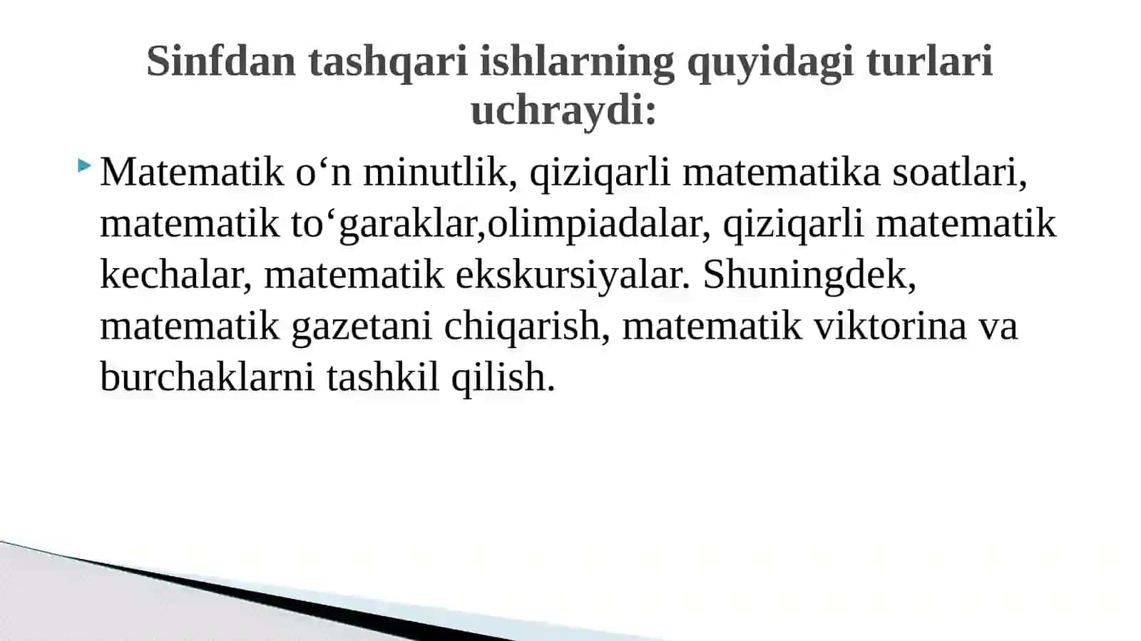 Ta’limning darsdan tashqari yordamchi shakllari 4