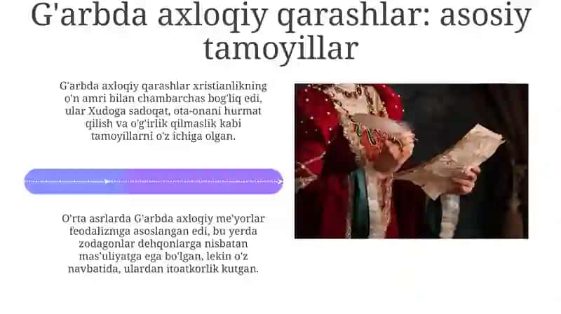 O'rtaasrlardasharqvag'arbdagiaxloqiyqarashlar 4