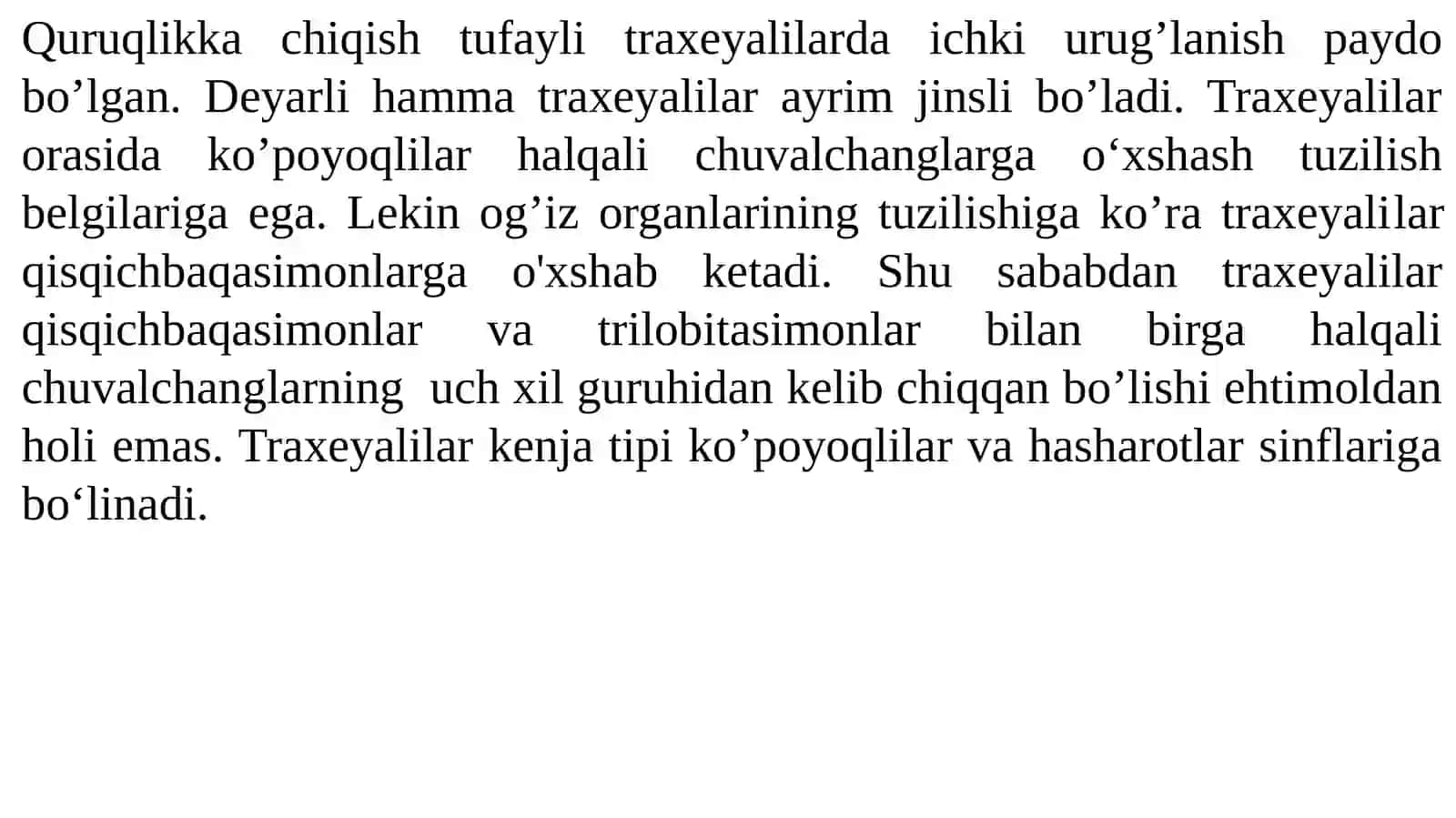 Traxeyalilar (Tracheata) kenjatipiKo’poyoqlilar(Myriapoda) sinfi 4