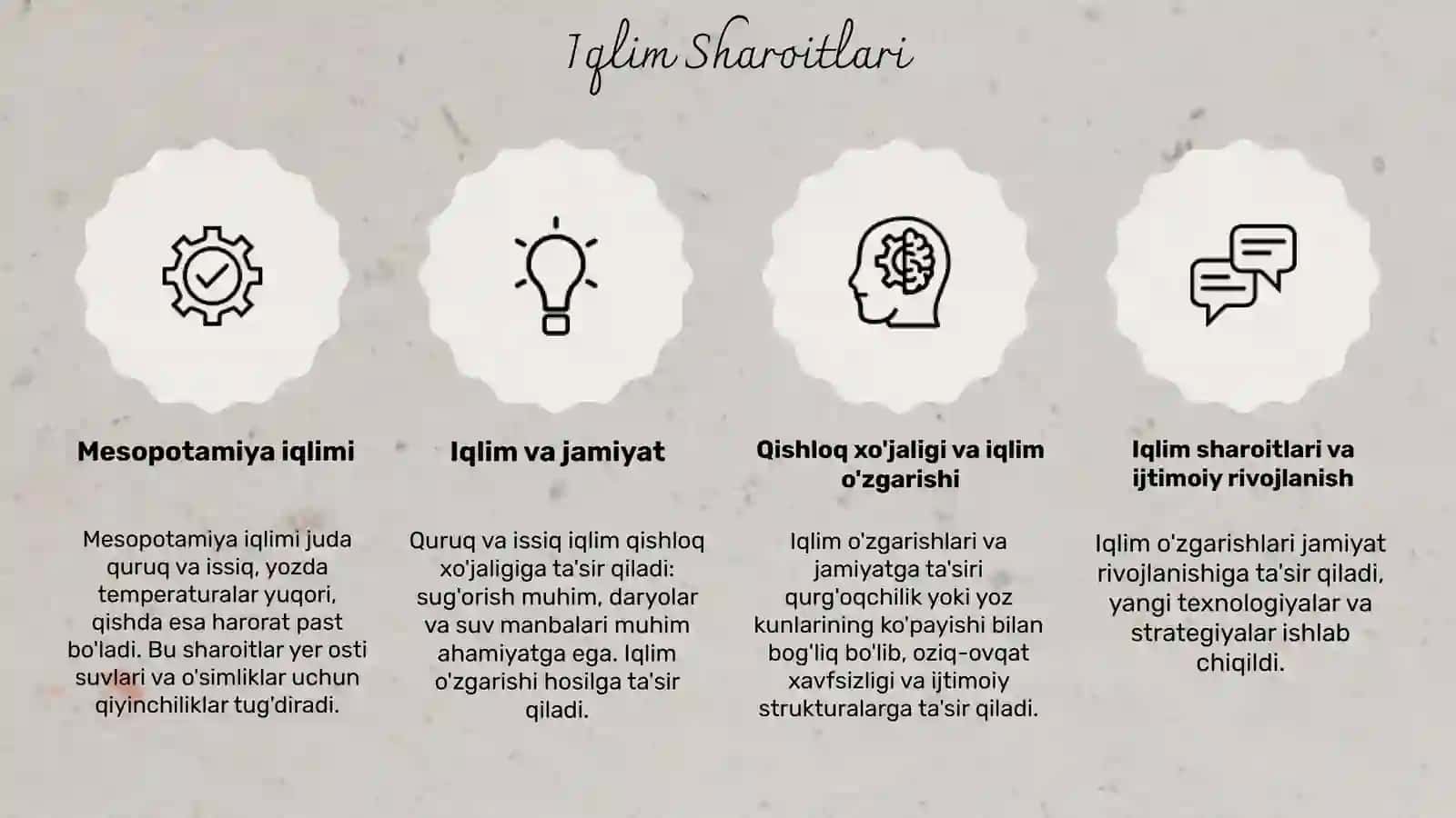 Engqadimgi Mesopotamiya. Ilktabaqaviy jamiyat shakllanishining shart-sharoitlari 4