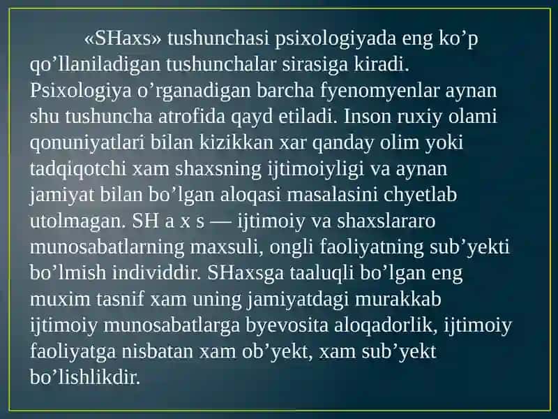 SHAXS RIVOJLANISHI VA SHAKLLANISHINI HARAKATGA KELTIRUVCHI KUCHLAR VA SHART SHAROITLAR 4