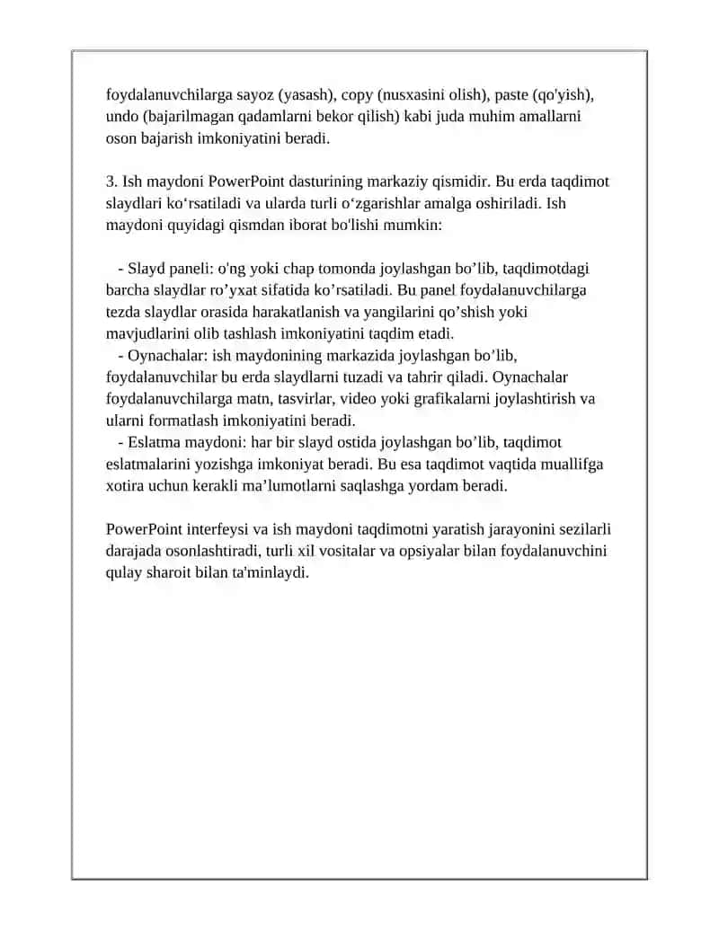Microsoft powerpoint dasturining asosiy elementlari. Animatsion efifektlar. Taqdim etishni boshqarish 4