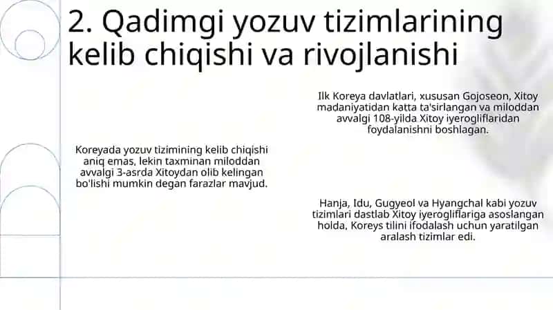 Koreya yarimorolida ilk yozuv tizimlari va yodgorliklar 4