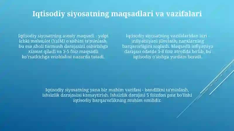 Davlat iqtisodiy siyosatining mazmuni, prinsiplari va zamonaviy konsepsiyasi 4