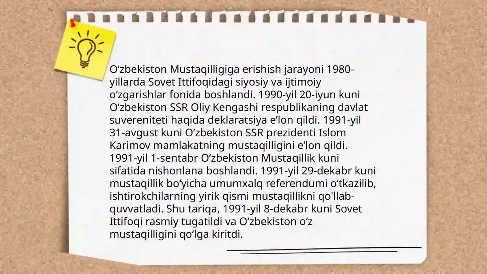 Mustaqil Òzbekiston Respublikasining Tashkil Topishi va Uning Ahamiyati 4