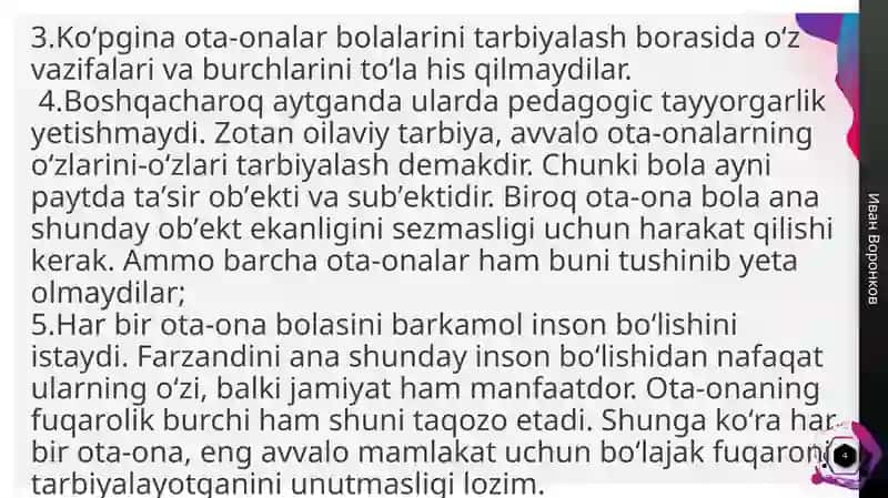 Oila tarbiyasi metod va vositalari 4