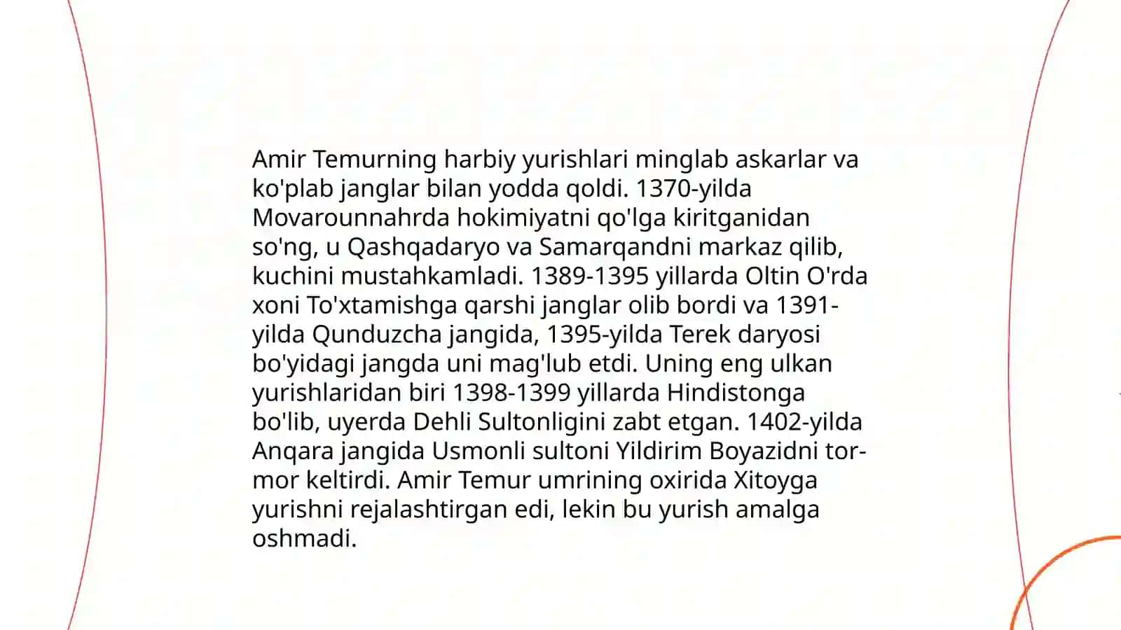 Amir-Temurning hayoti 4