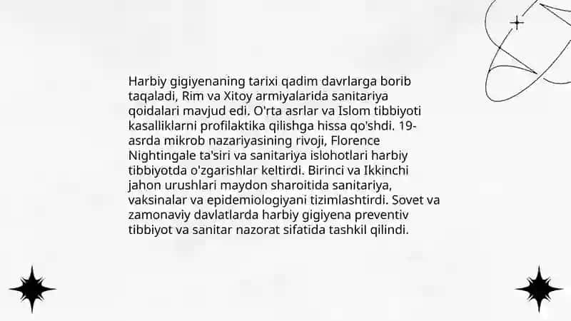 Harbiy gigiyena haqida tushuncha 4