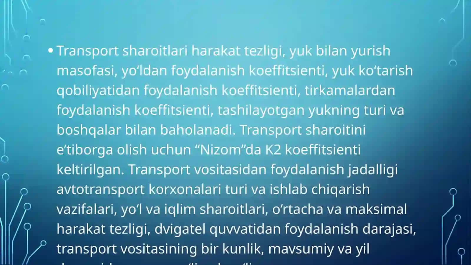 TRANSPORT VOSITASI EKSPLUATATSIYASIDA ISHONCHLILIKNI BOSHQARISH 4
