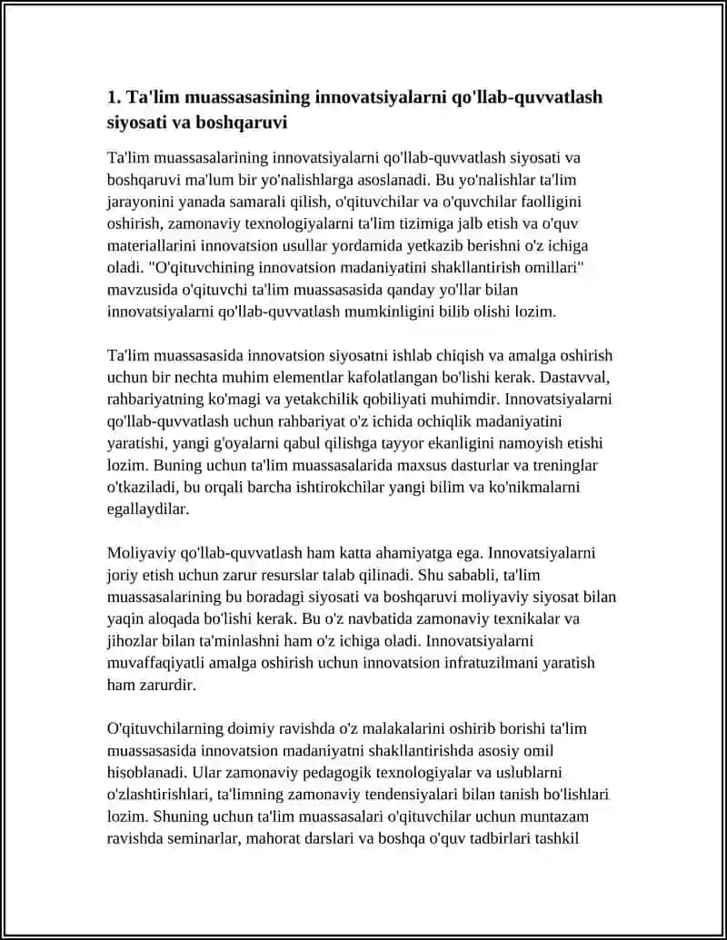 O'QITUVCHINING INOVATSION MADANIYATINI SHAKLLANTIRISH OMILLARI 4