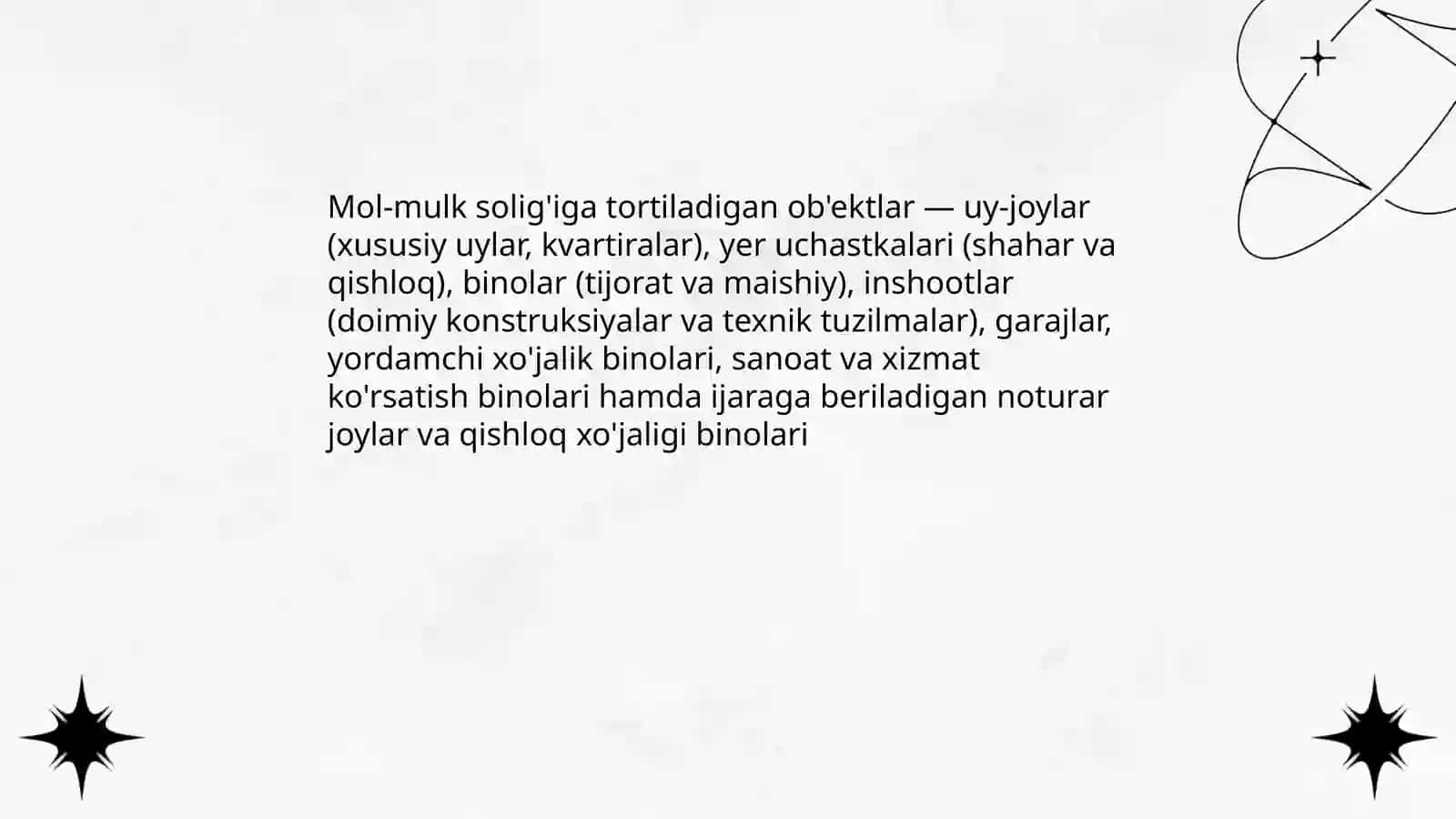 Jismoniy shaxslardan olinadigan mol -mulk solig'i 4