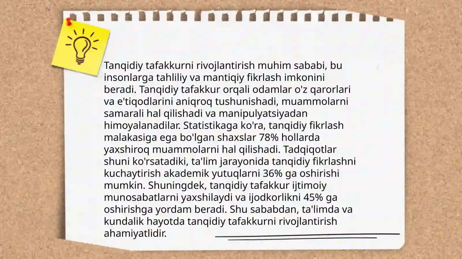 O'quvchilarda tanqidiy tafakkurni shakllantirish metodlari 4