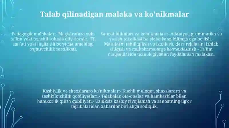 Adabiyot O'Qituvchisining Faoliyati Va Unga Qo'Yilgan Talablar 4