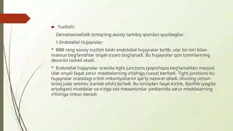 Gematoensefalik to’siq gistofiziologiyasi. 4