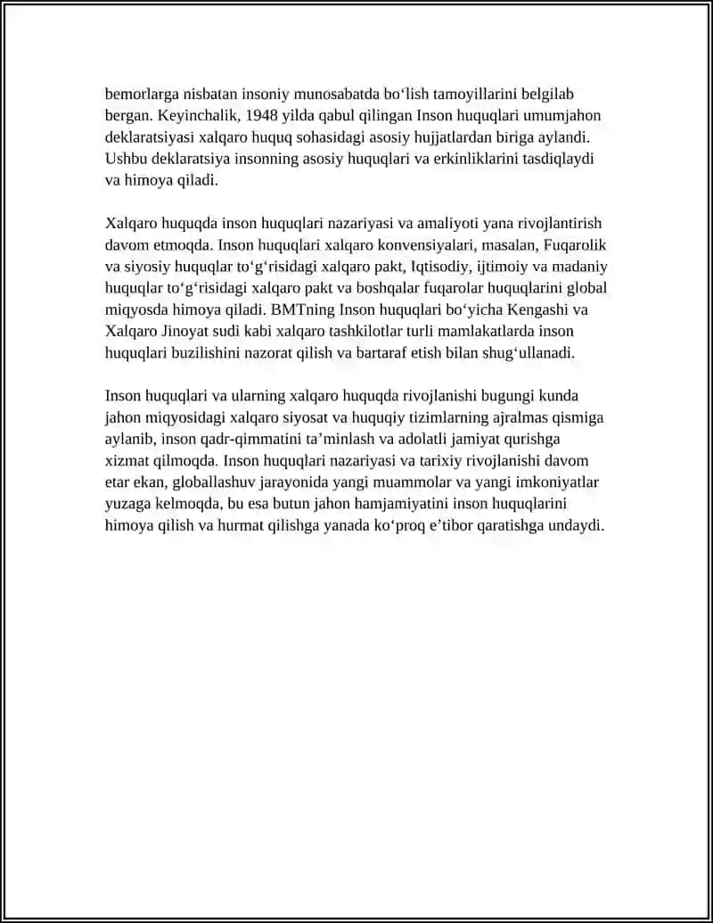 INSON HUQUQLARI VA XALQARO HUQUQNING RIVOJLANISHI 4