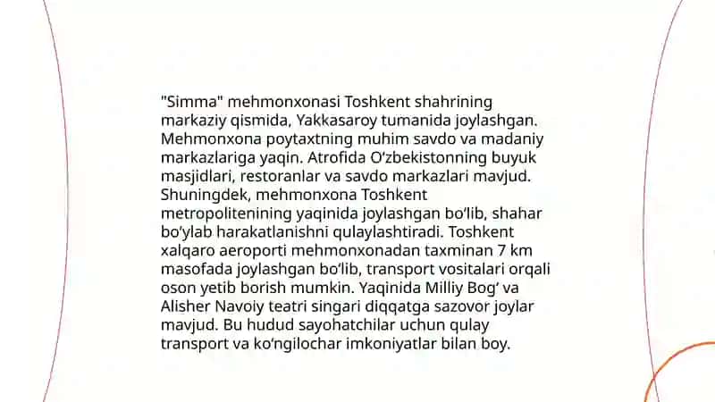 "Simma" hoteli haqida PR 4