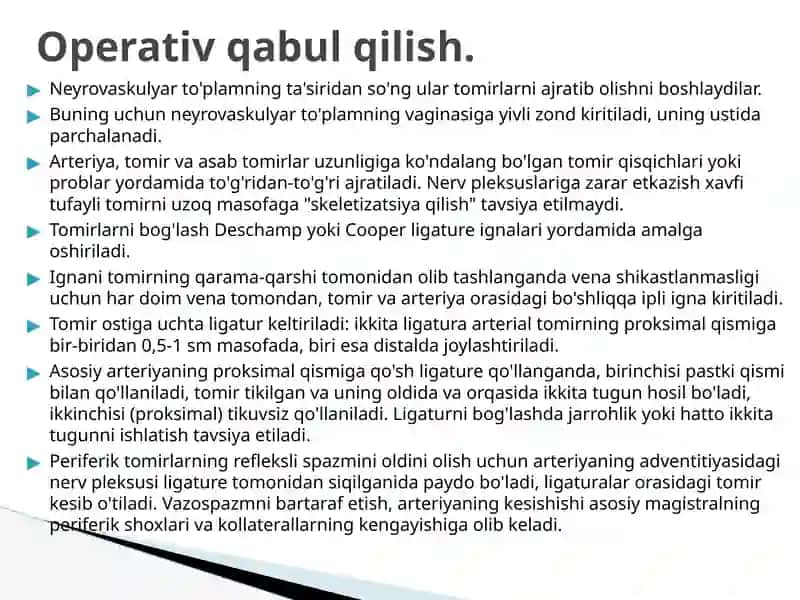Qon tomir varentgen endovaskulyar jarrohlik 4