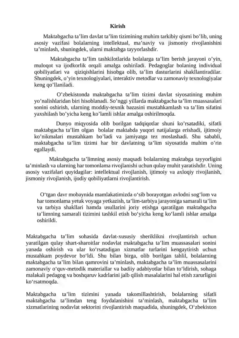 "Maktabgacha ta’lim tashkiloti tarbiyachisi" 4