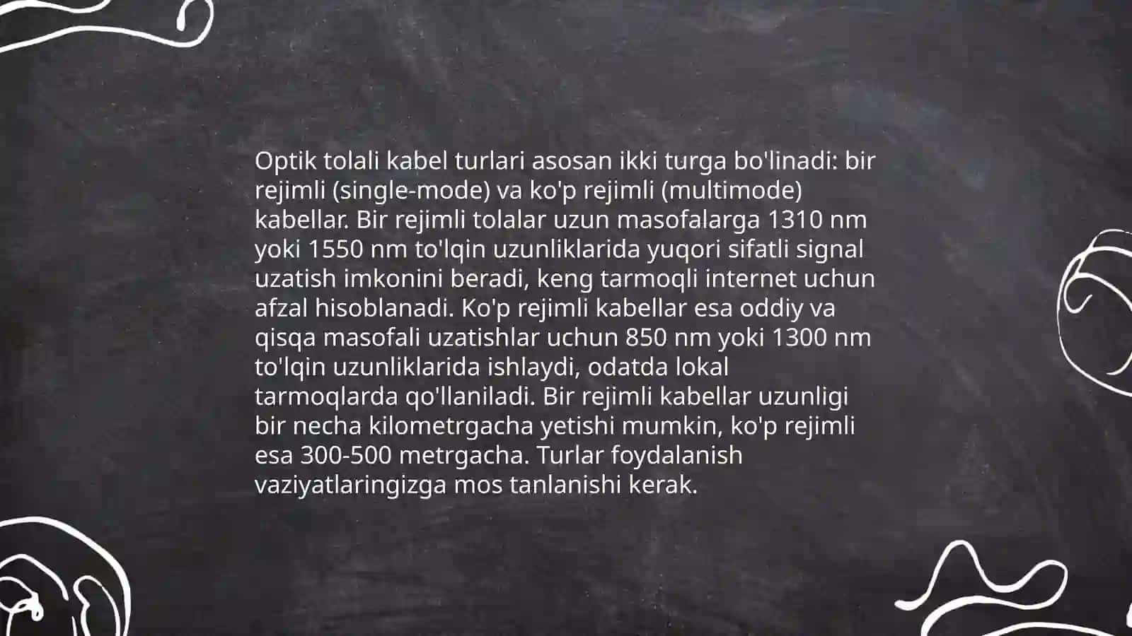 Optik tolali kabellar ni o'rnatish usullari 4