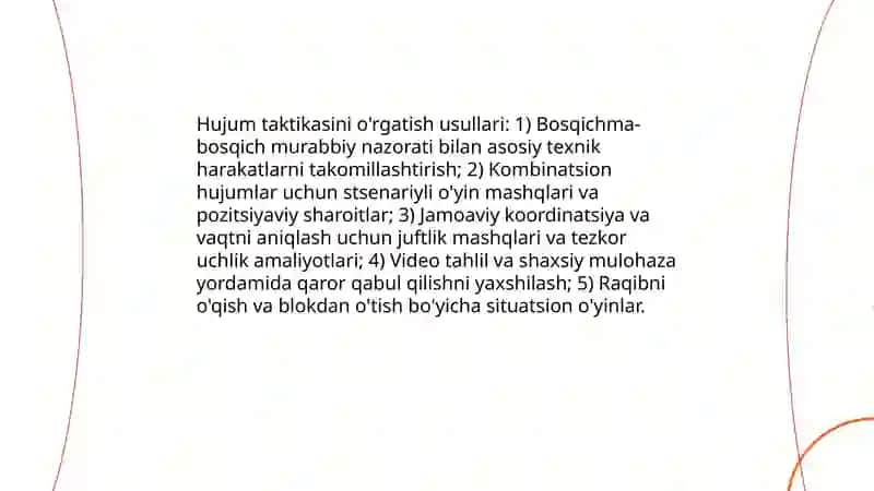 Voleybol oyinining taktikasini orgatish uslubiyati 4
