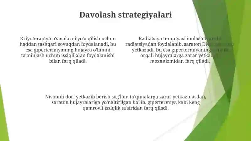 Isitmaning gipertermiyadan farqlovchi xossalari 4