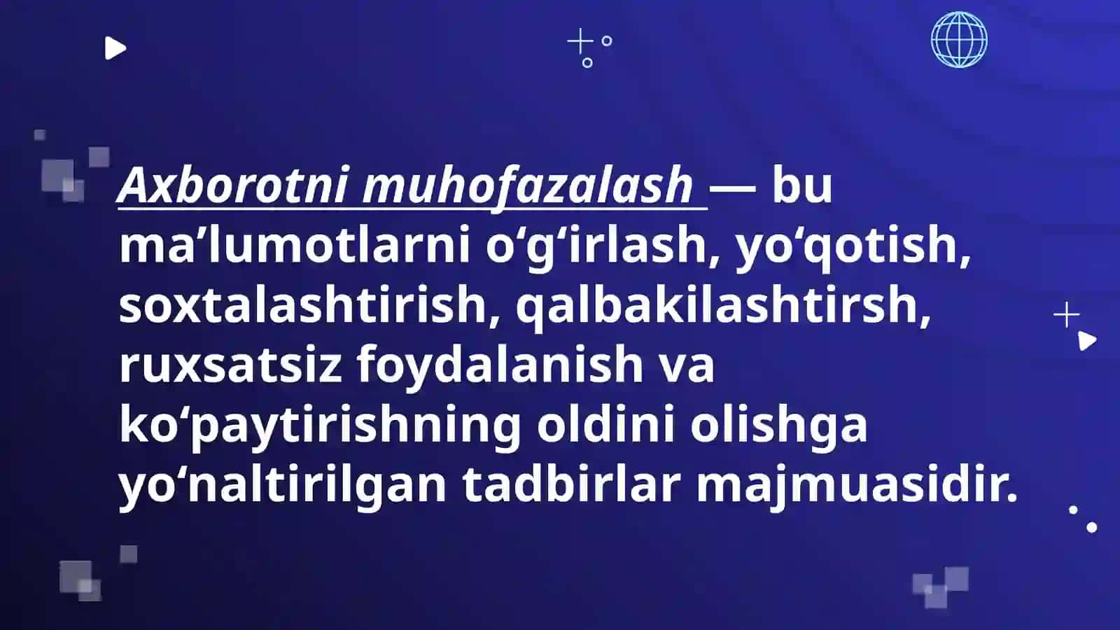 AXBOROT XAVFSIZLIGI TUSHUNCHASI VA SAMARADORLIGI KO‘RSATKICHLARI 4