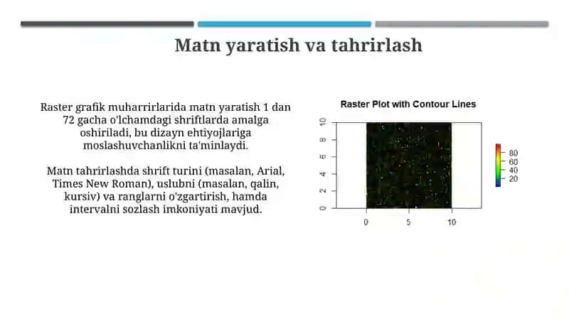 Rastrli grafik muharrirda matn va konturlar bilan ishlash 4