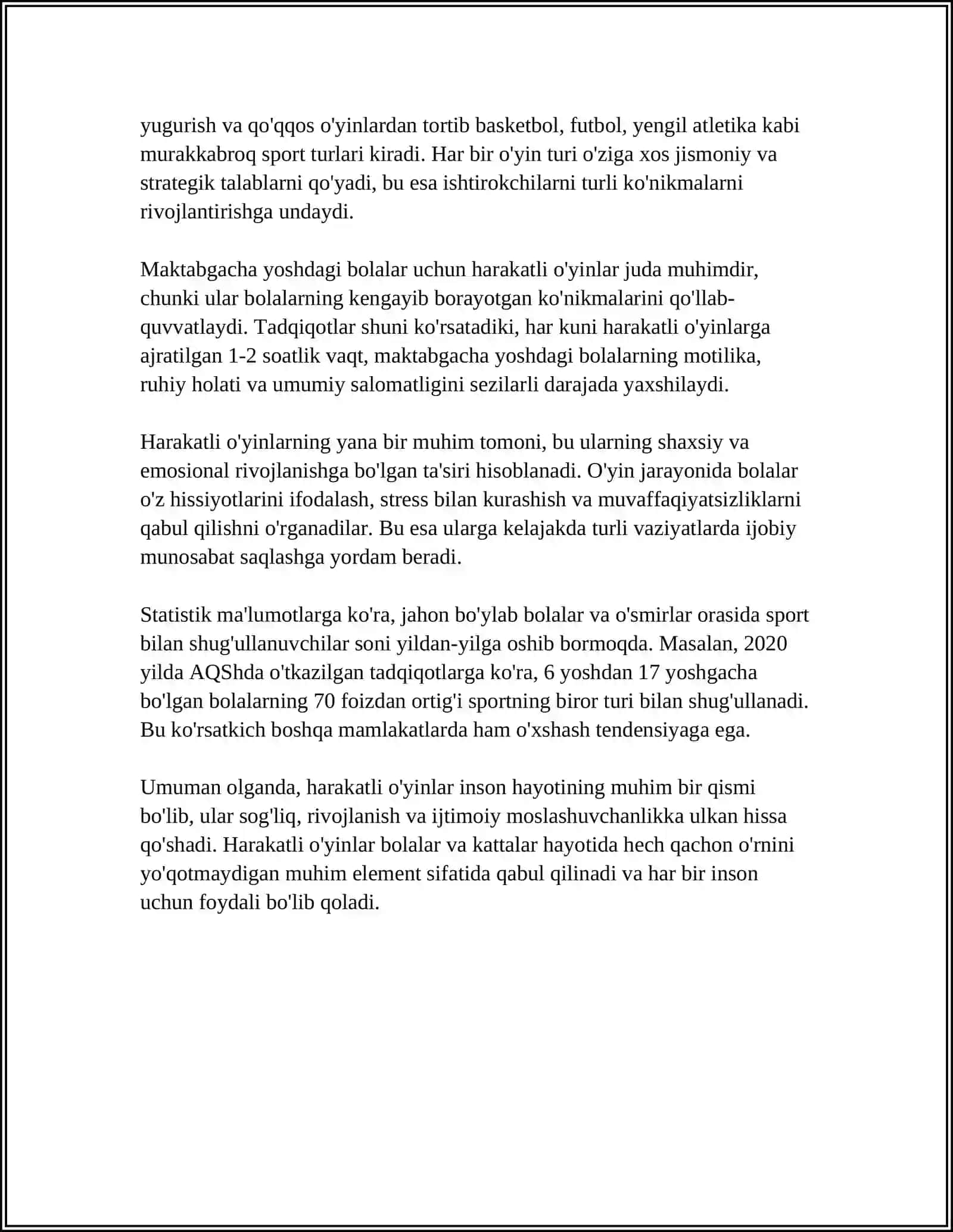 HARAKATNI ÒYINLARDA DARSNI BORISHI 4