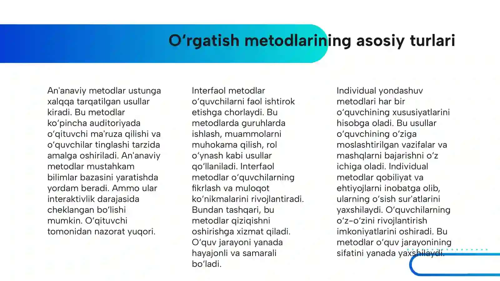 SAVOD O'RGATISH MASHQLARNI TASHKIL QILISH 4