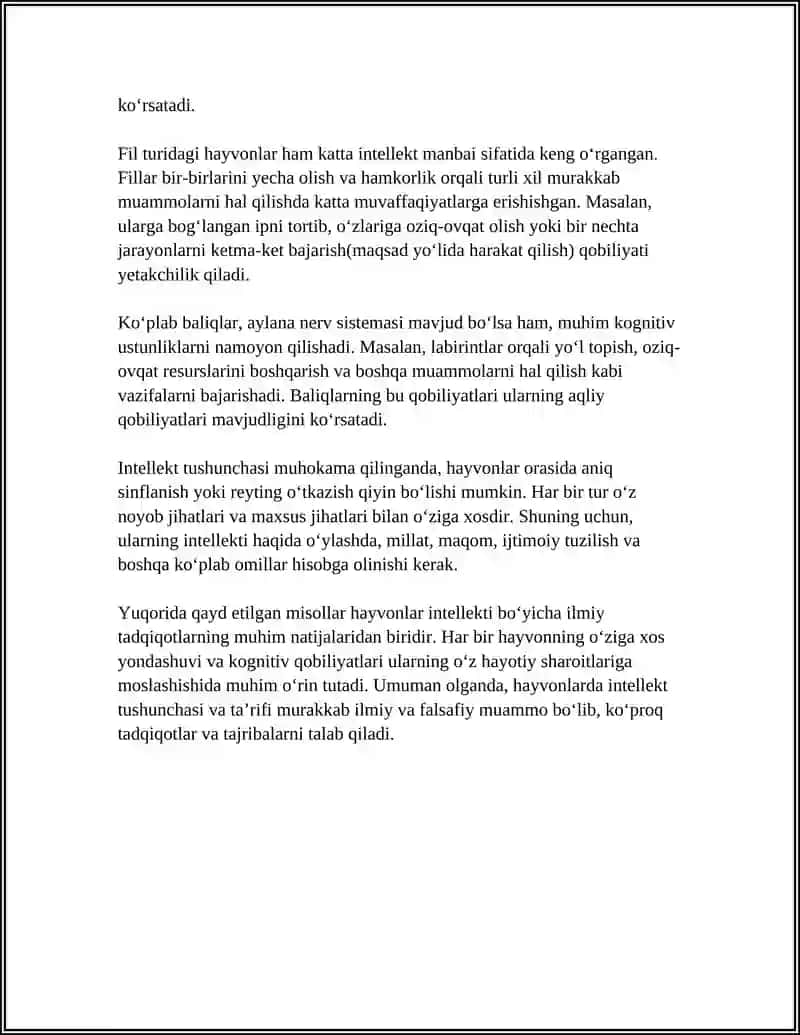 HAYVONLARDA INTELEKT MUAMMOSI 4