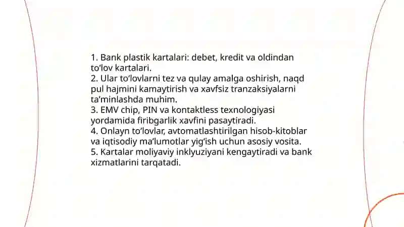 Elektron to'lov tizimlari va ularning iqtisodiyotdagi roli 4