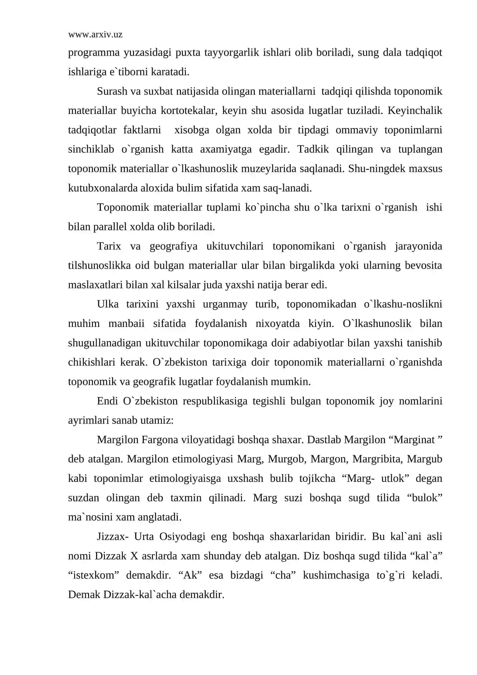 Toponimika fanining asosiy tushunchalari 4